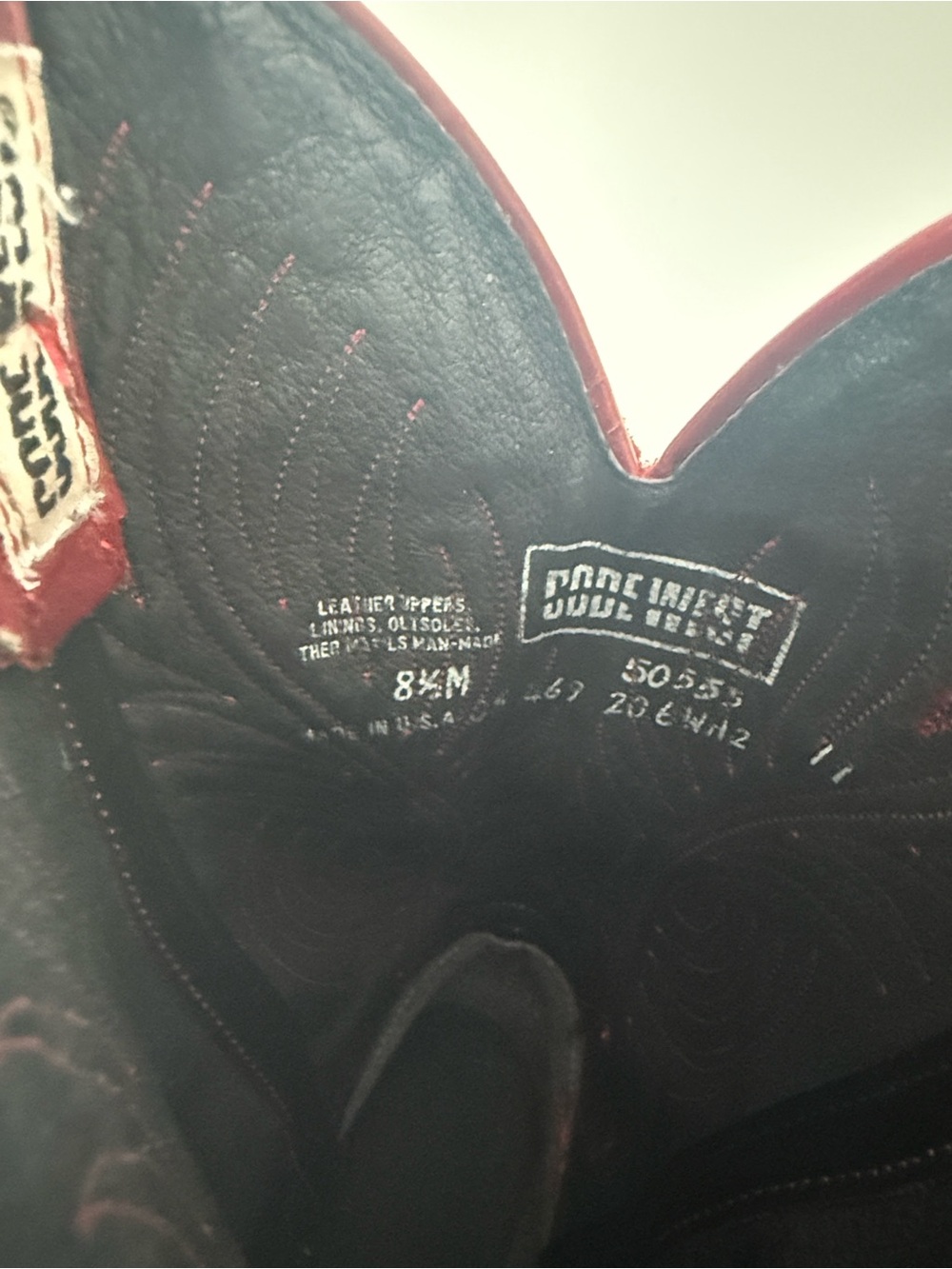 Vintage Code West Red Cowboy Boots - Picture 7 of 8